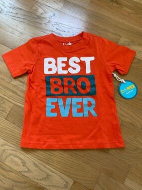 Copper Denim 3T Bright Orange 'Best Bro Ever' Graphic Tee